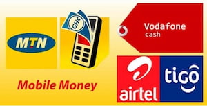 Mobile money MTN, Vodafone, Airtel