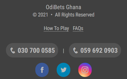 Odibets Ghana Support contacts