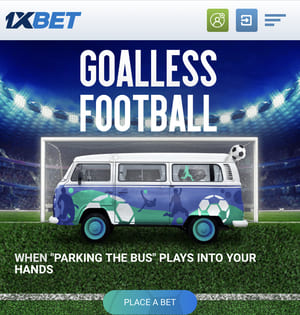 Goalless football on 1xbet