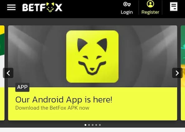 Betfox mobile app for Android