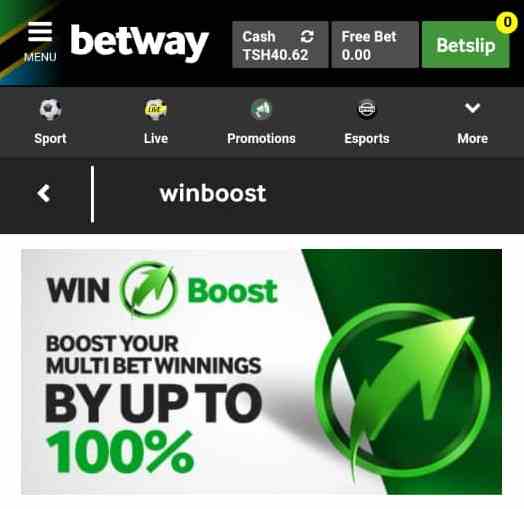 Betway 100% Win Boost
