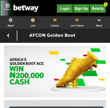 golden boot ace on betway