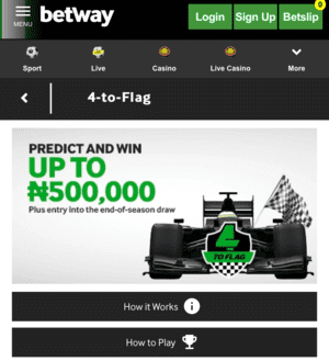 betway 4 to flag promo
