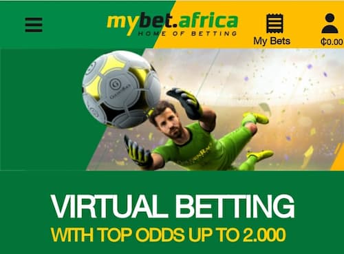 Mybet Africa virtual betting offer screen