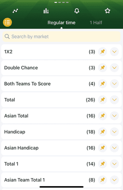 Melbet app betting options