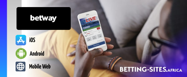 Betway app teaser for Android, iOS and mobile Web