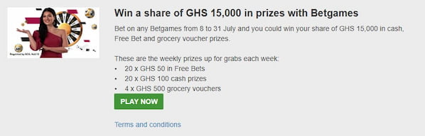 Betway Betgames - win a share of prizes