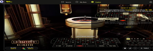 Parimatch Lightning Roulette live casino