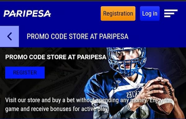 Paripesa promo code store promotion