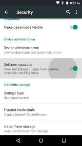 check the unknown source setting in security options