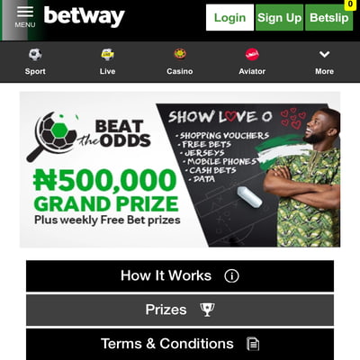 Betway show love offer