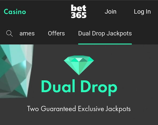 Bet365 casino Dual Drop Jackpot