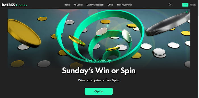Bet365 Sunday Win or Spin
