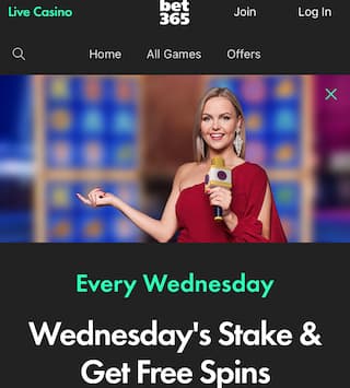 Bet365 Wednesday Free Spins Offer
