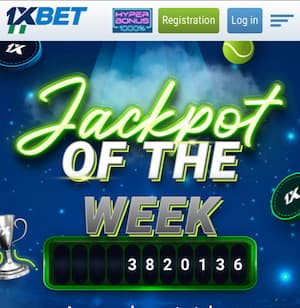1xbet Jackpot of the week offer