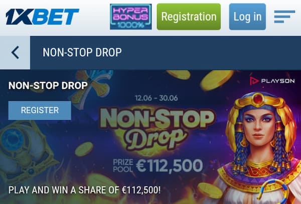 1xBet Non-Stop Drop