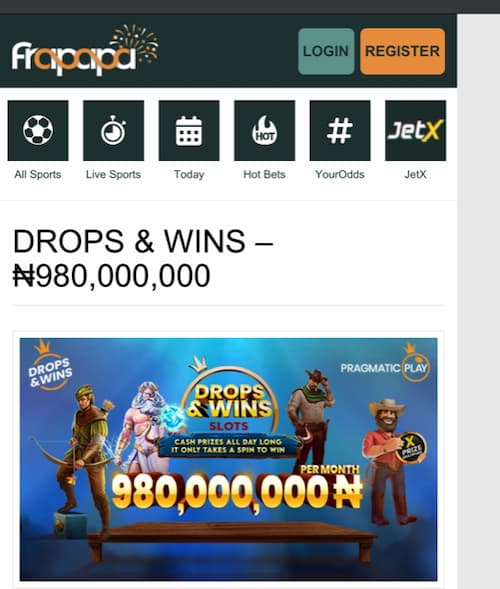 Frapapa Drops & Wins Offer