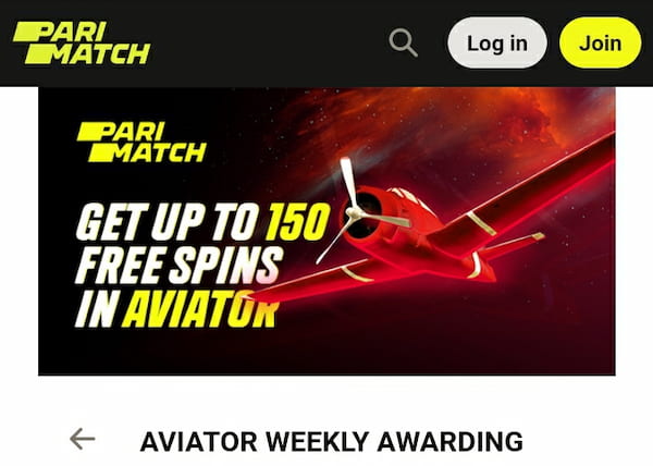 Parimatch Aviator Weekly Cashback promo