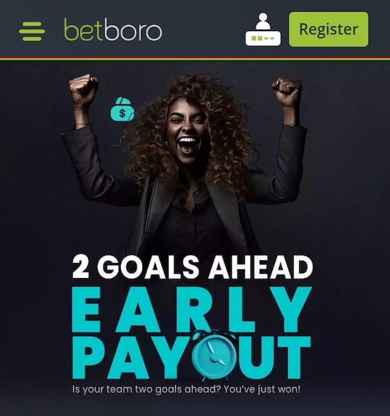 Betboro 2 Goals Ahead Promo