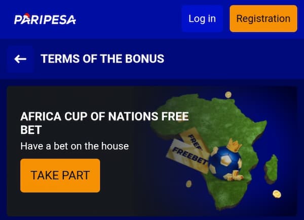 Paripesa African Cup of Nations Free Bet
