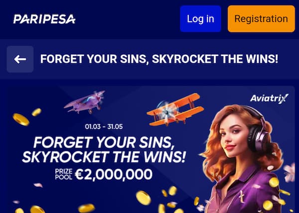 Paripesa Forget Your Sins, Skyrocket The Wins