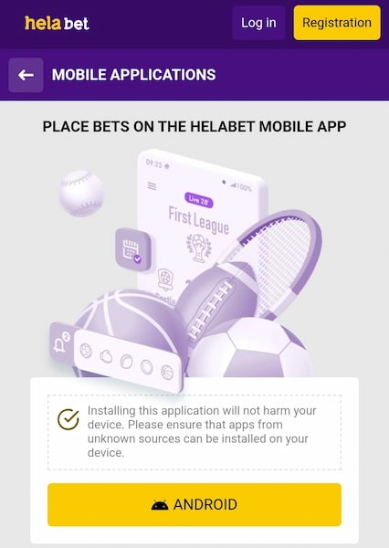 Helabet Android application