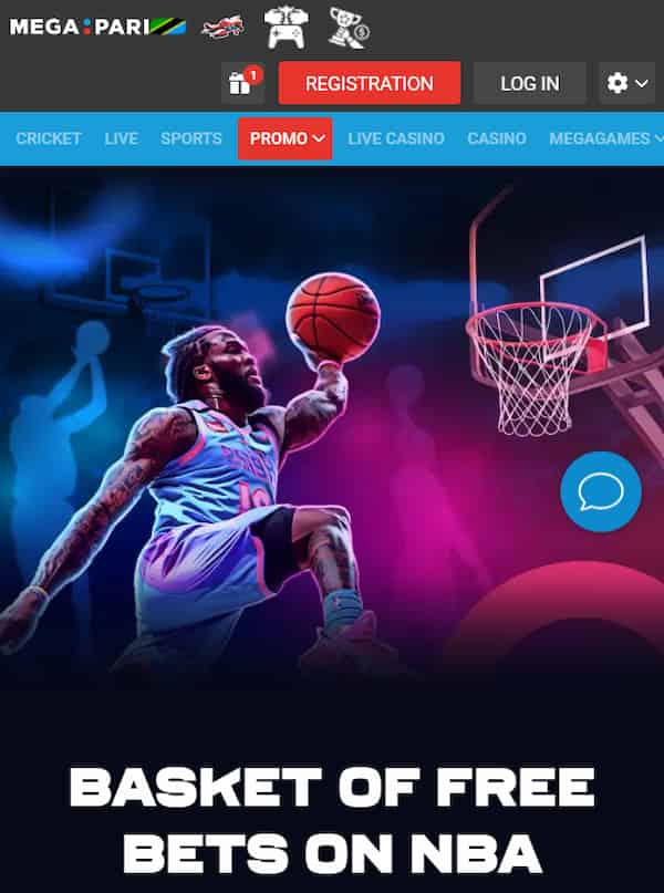 Megapari basket of free bets on NBA offer